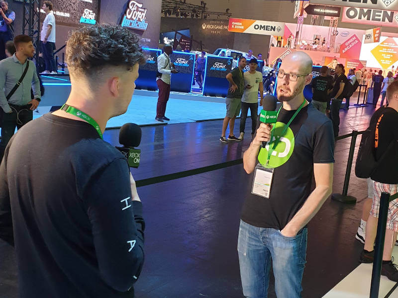 Daniel Flege auf der Gamescom für XboxDynasty